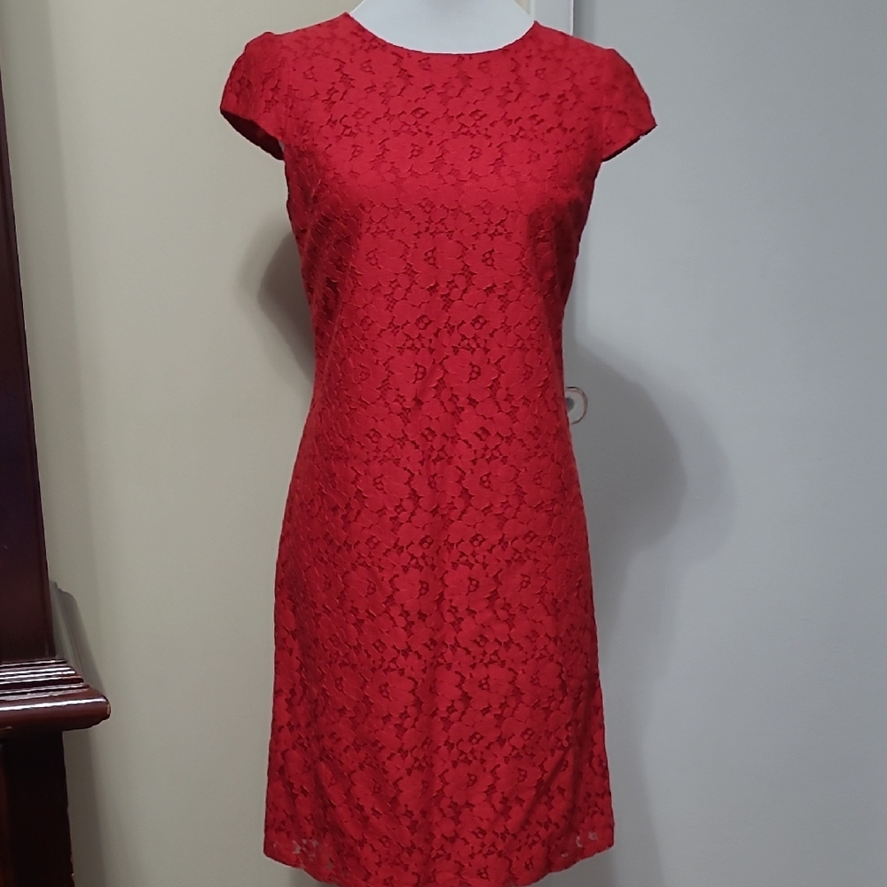 Tommy Hilfiger Red Lace  Dress
